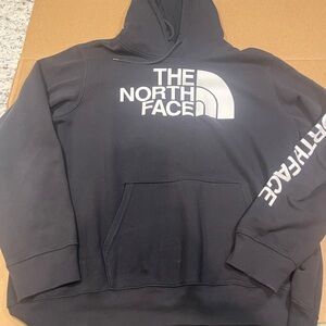 The North Face Black Hoodie with White Logo
